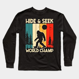 Vintage retro bigfoot hide & seek world champion Long Sleeve T-Shirt